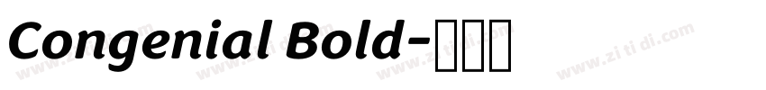 Congenial Bold字体转换
